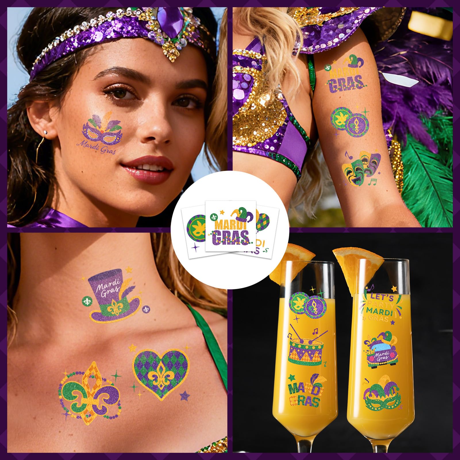 Emome Mardi Gras festive accessory kit packaging