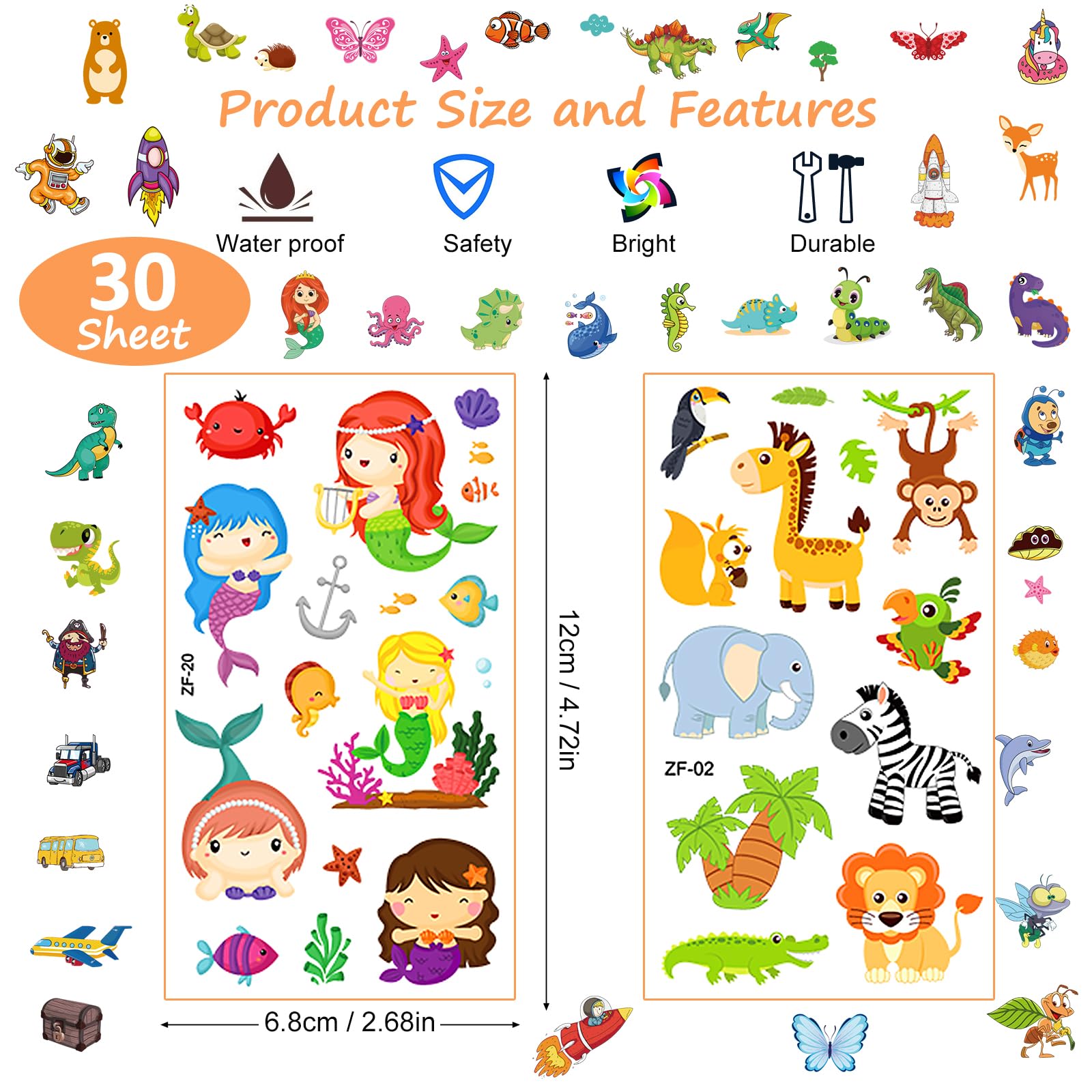 Kid-friendly temporary tattoo application demonstration