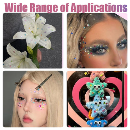 Nooepc face jewels and rhinestones for festival makeup