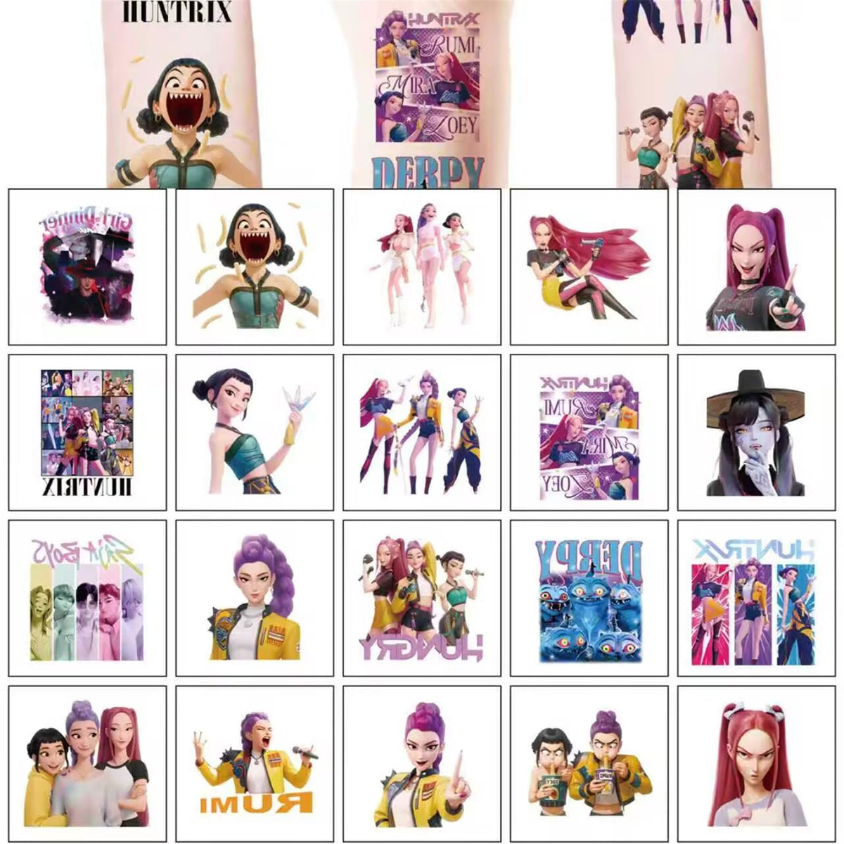 Authentic Pwsty brand temporary tattoo packaging for kids