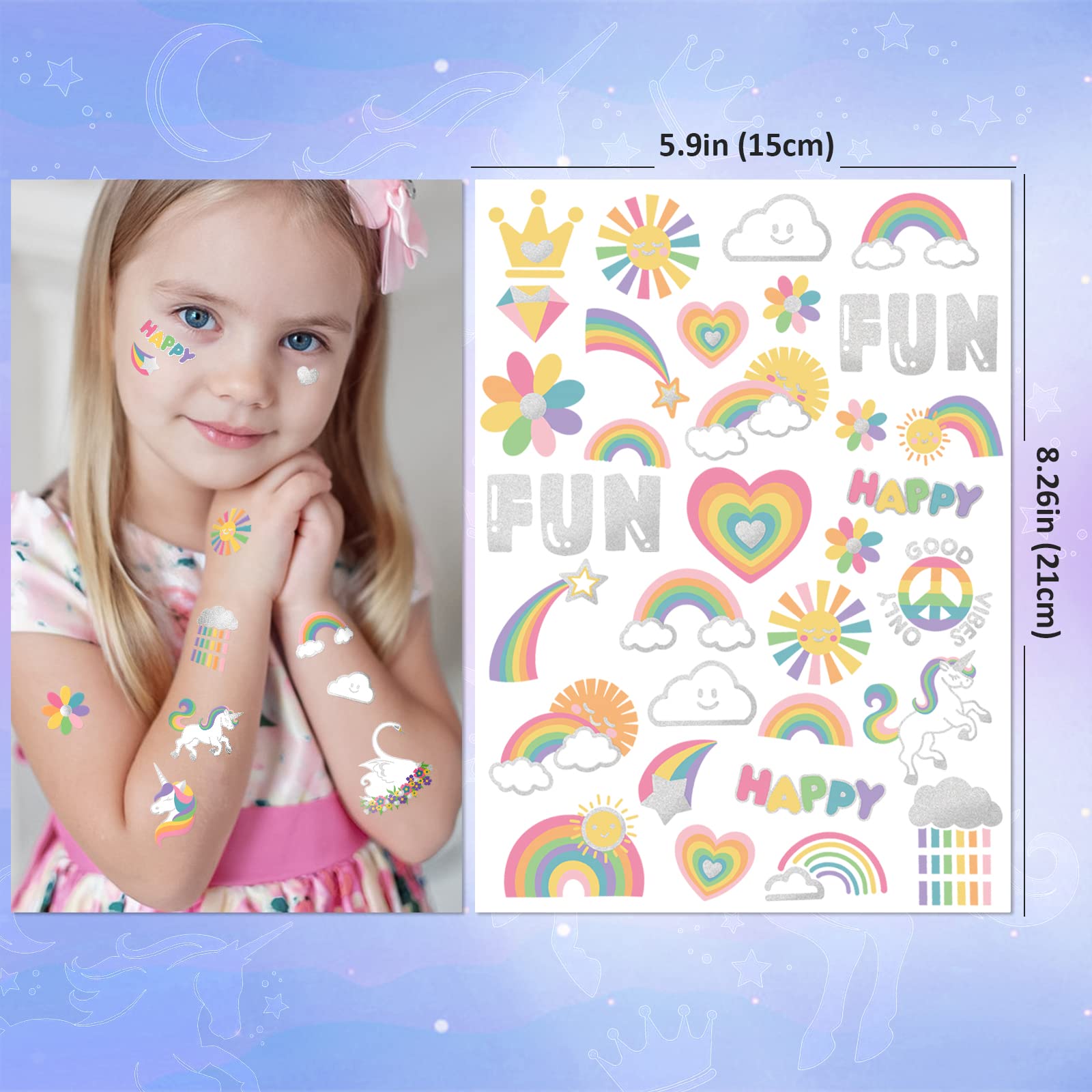 Instructions for applying kids temporary tattoos with water