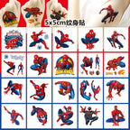 Close up of Marvel Spider-Man tattoo designs for kids party