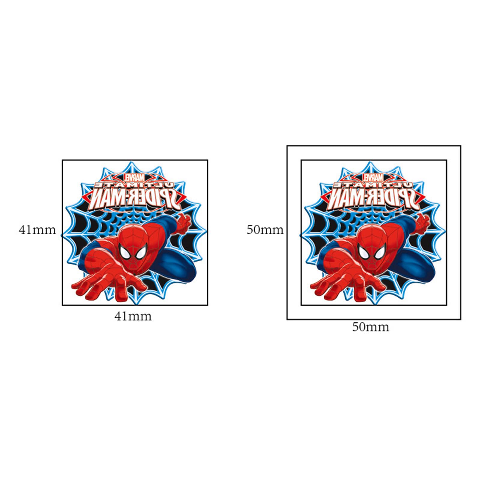 Spider-Man temporary tattoos applied on child arm for birthday