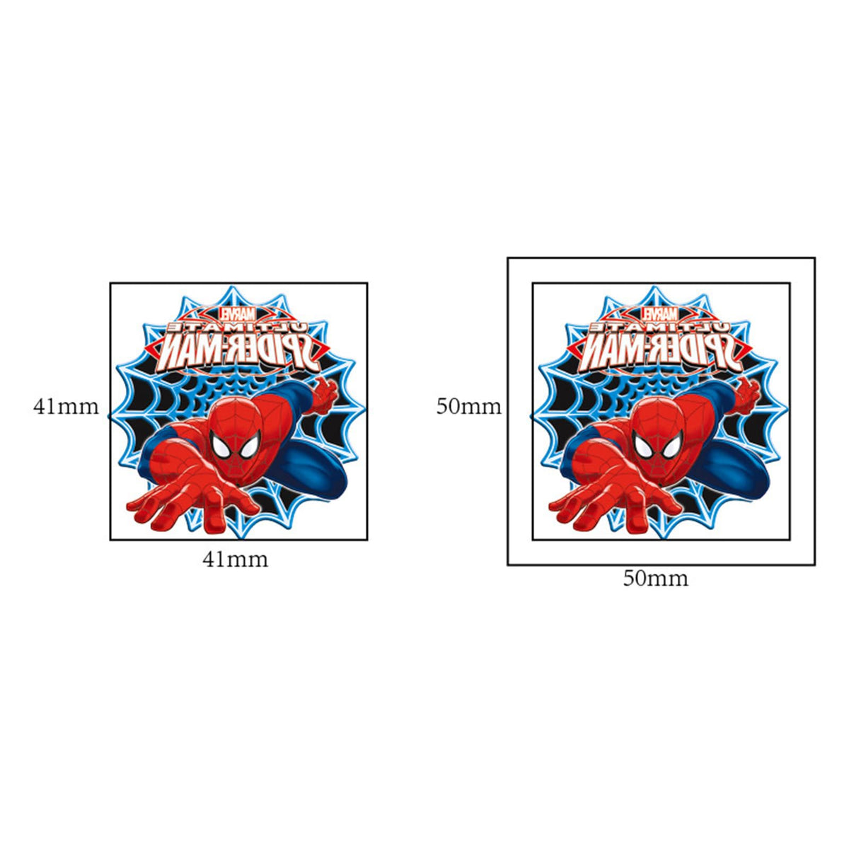 Spider-Man temporary tattoos applied on child arm for birthday