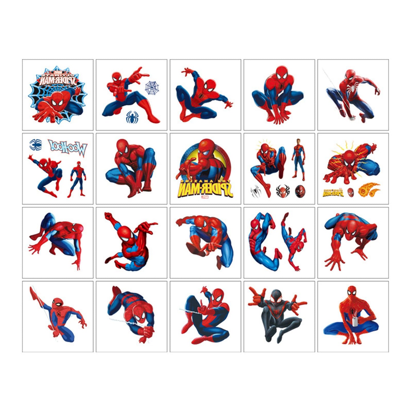 Assorted superhero tattoo sheets from Meet Holiday for party favors