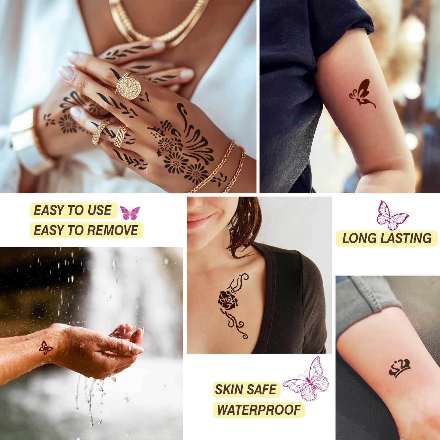Six ink cones for temporary tattoos included in MuseLuxe kit