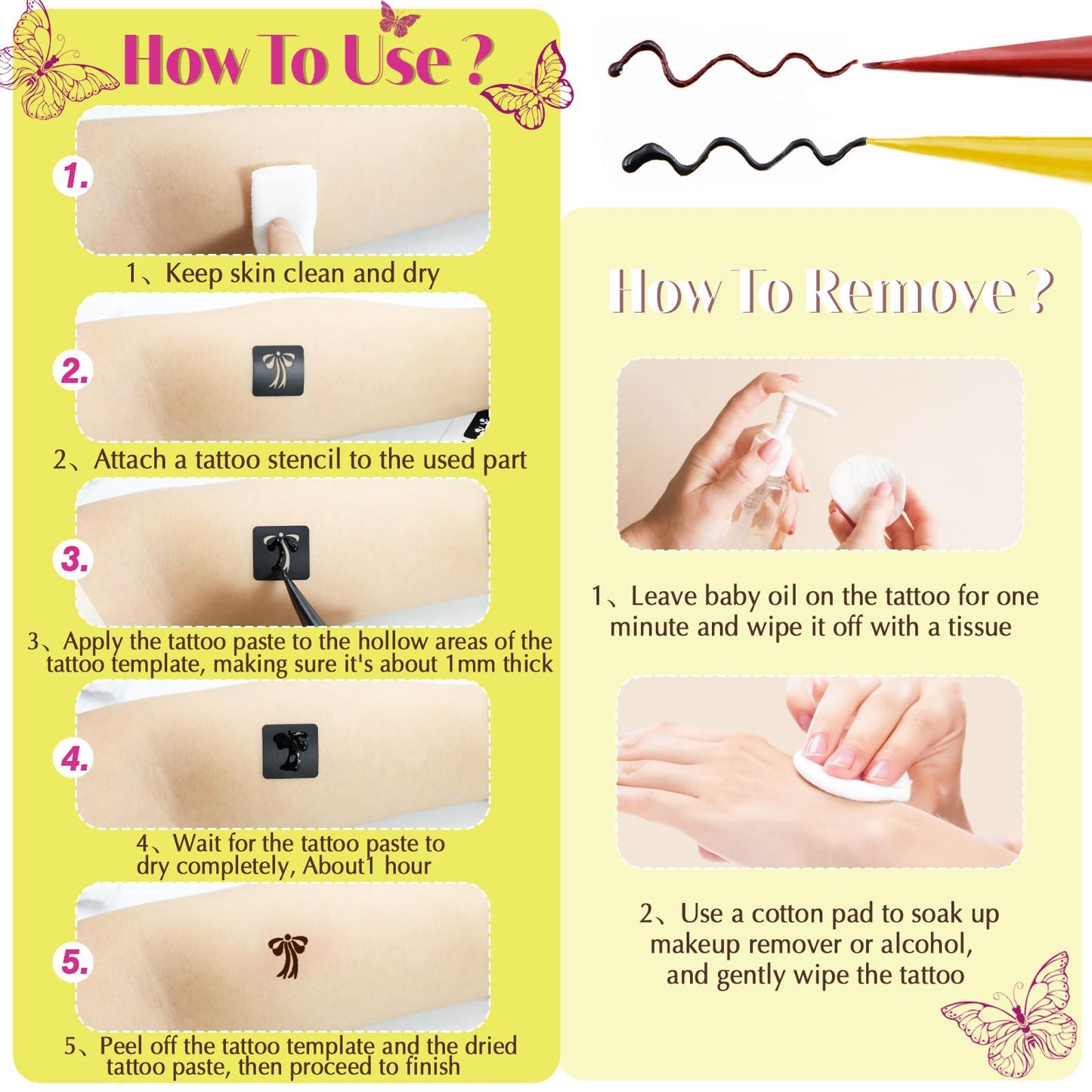 User holding MuseLuxe temporary tattoo kit components