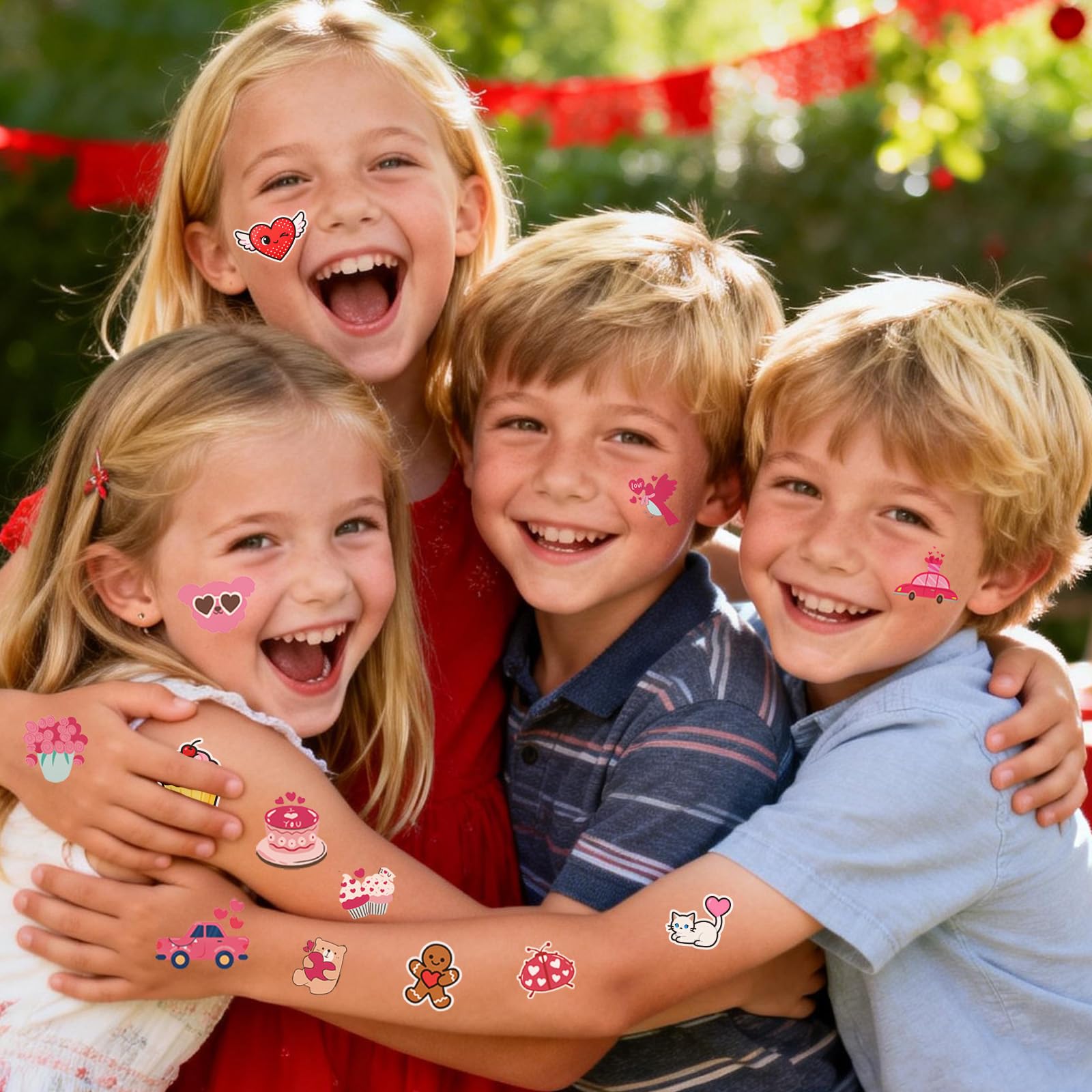 Individual wrapped tattoo sheets for classroom party favors