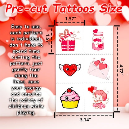 Collection of assorted cartoon heart and cupcake sticker designs