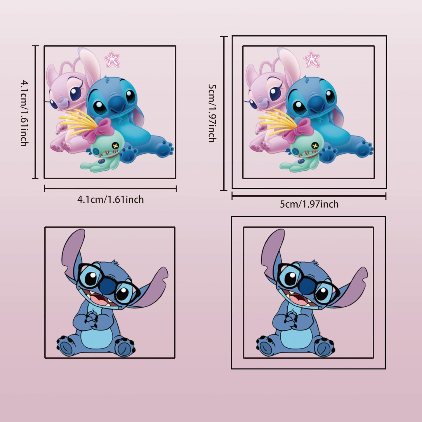 Child showing Stitch temporary tattoo on arm