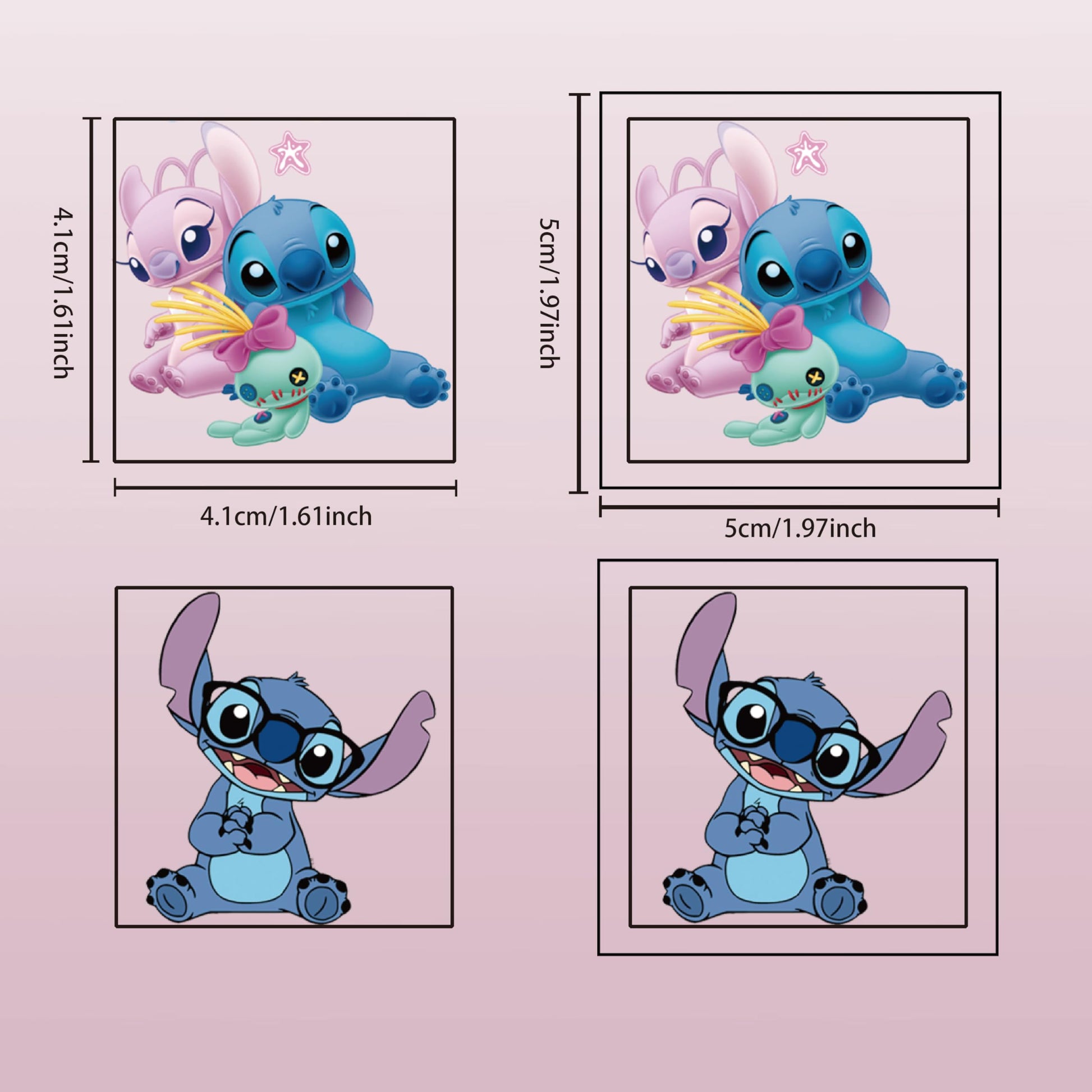 Child showing Stitch temporary tattoo on arm
