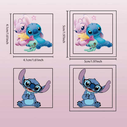 Child showing Stitch temporary tattoo on arm