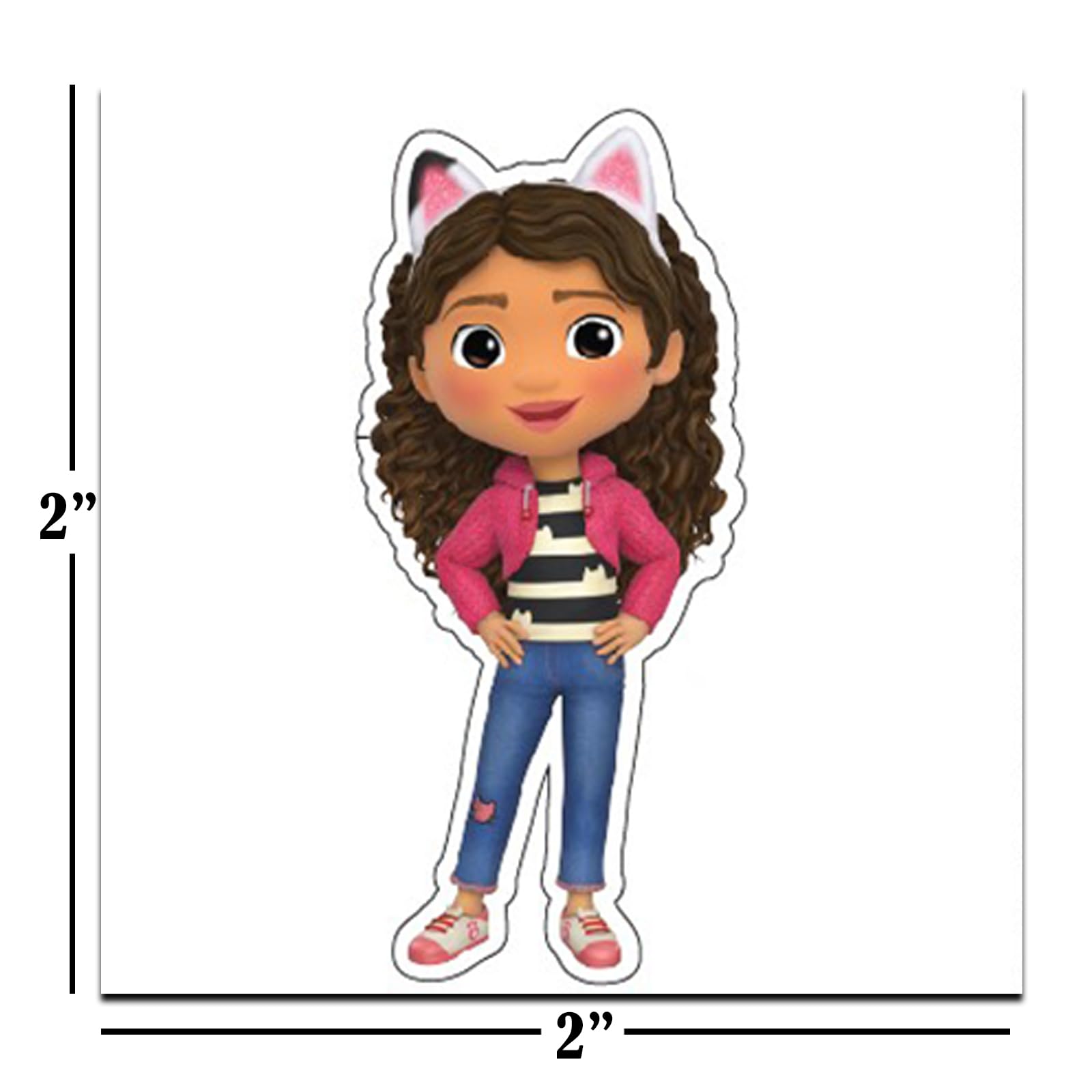 Perforated Gabby's Dollhouse character tattoo sheets for kids party favors