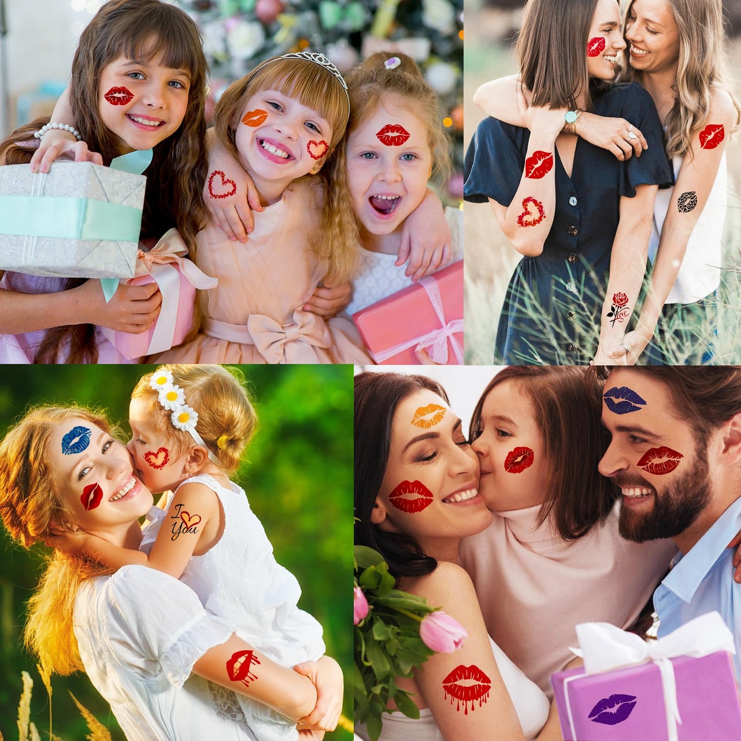 Waterproof temporary tattoo designs for festival and party makeup.