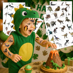 Close up of 3D T-Rex temporary tattoo design