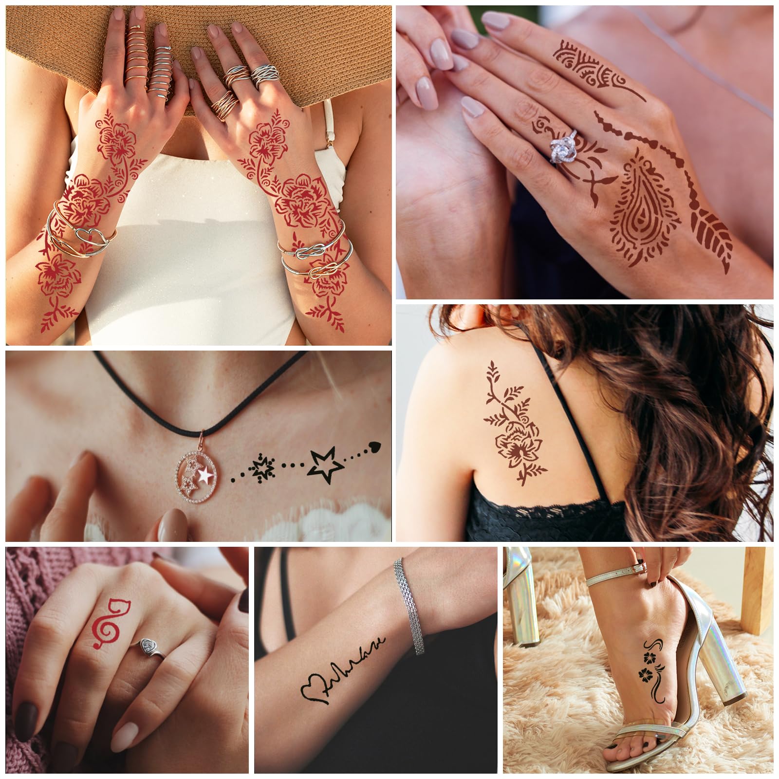 Included disposable gloves and precision brush tool for tattoo kit