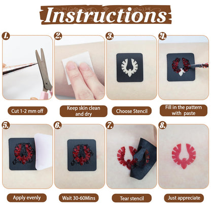 Complete set of InkForge temporary tattoo kit components