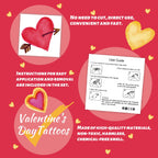 Instructions for applying Winthrop temporary heart tattoos