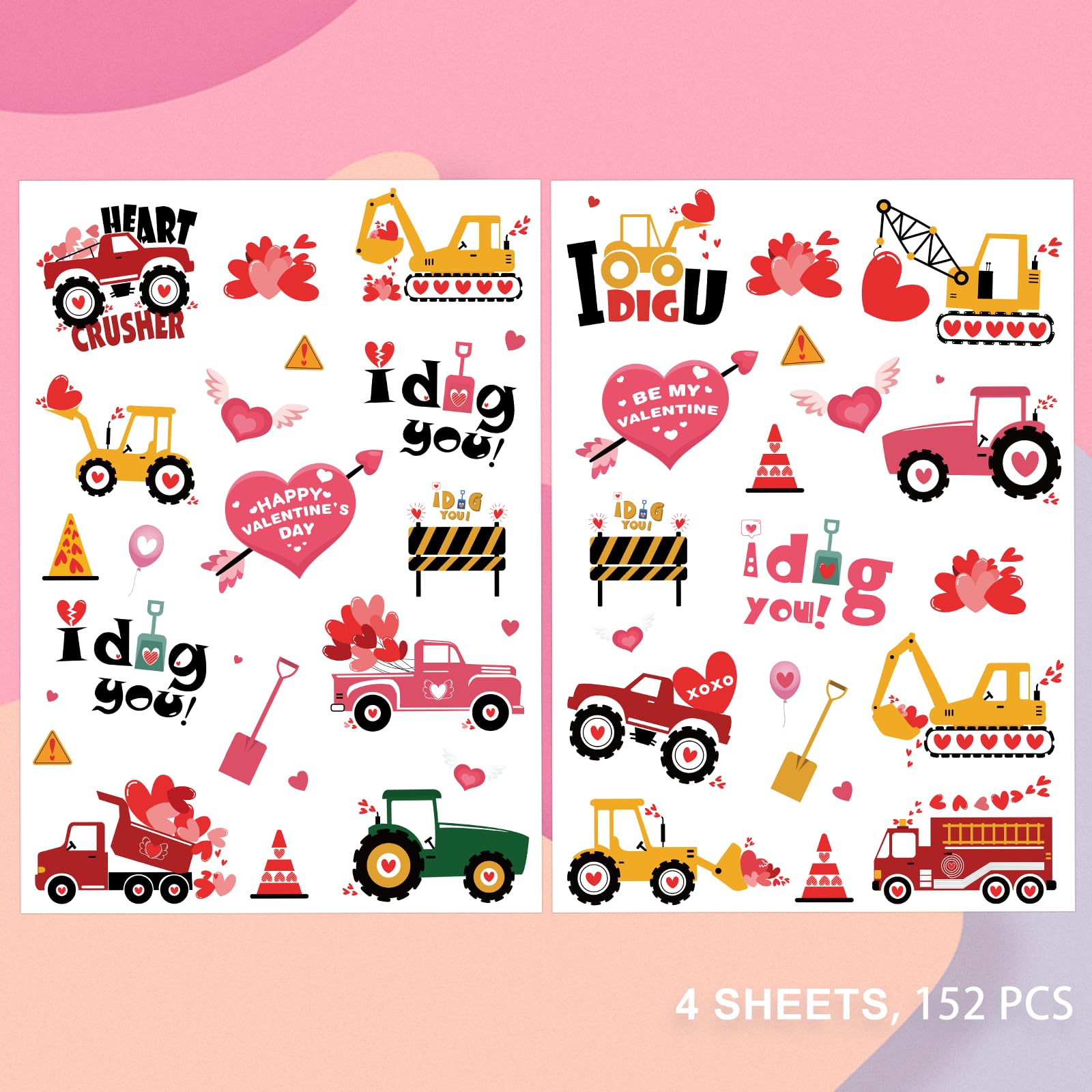 Close up of Ovasorve heart and candy themed temporary tattoo designs