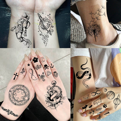 Waterproof temporary tattoo stickers for halloween and parties