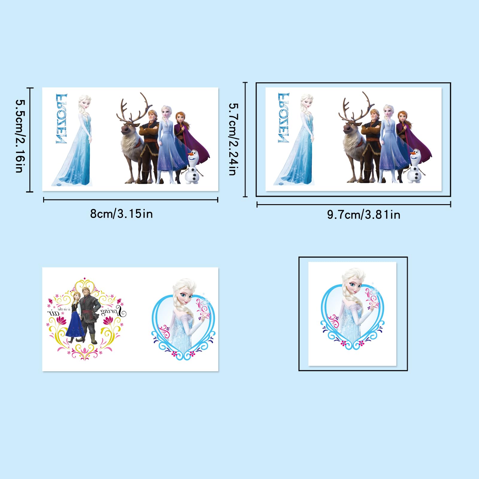 Frozen themed party favor tattoo stickers for children
