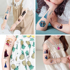 Child applying Disney Frozen temporary tattoo with water