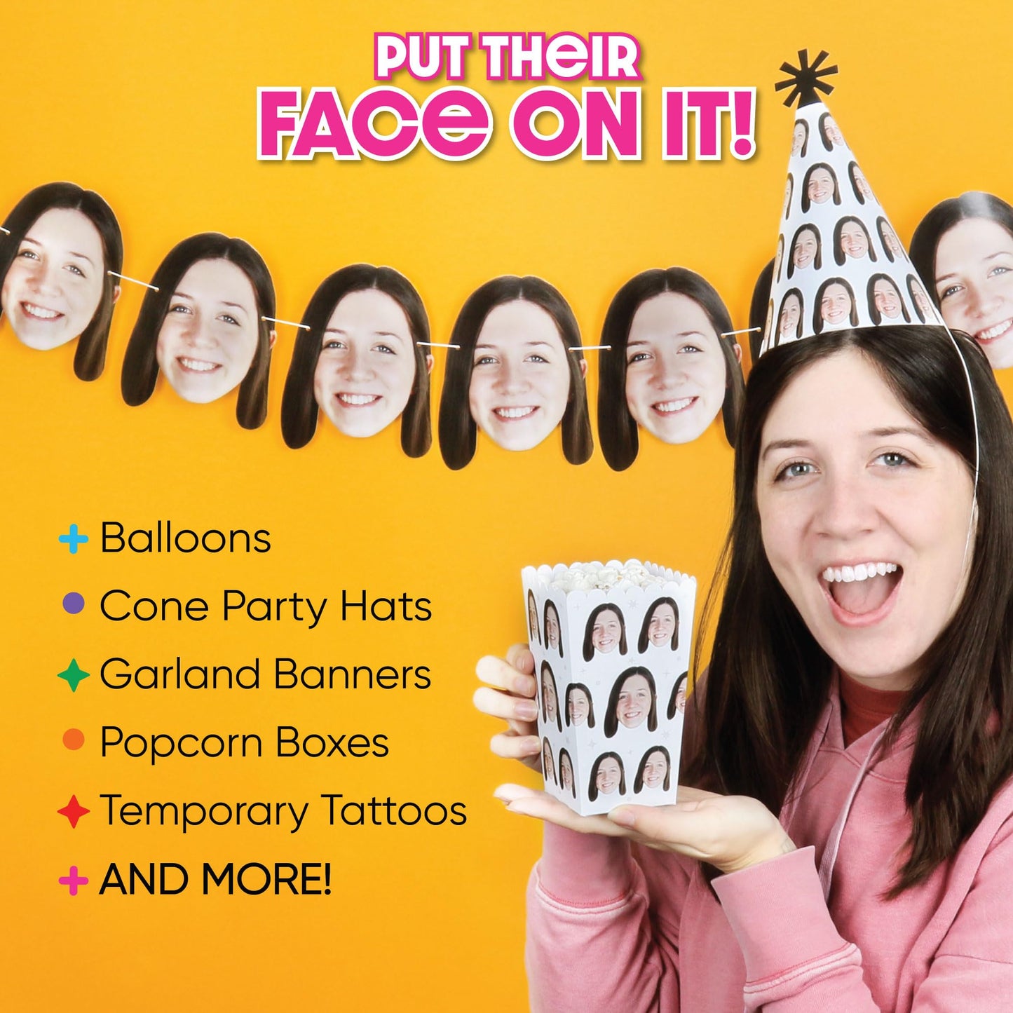 Custom photo party favor tattoos for bachelorette event