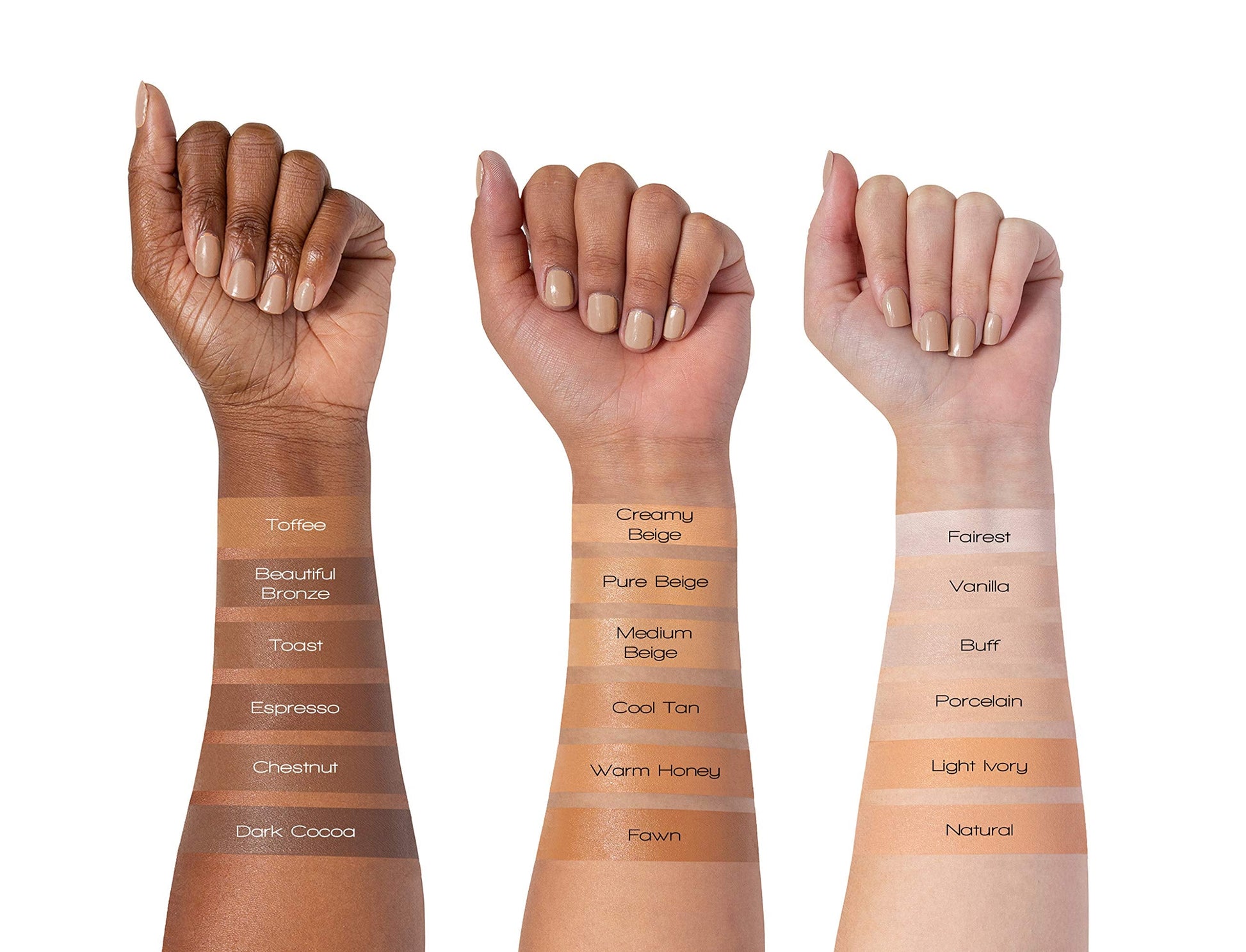 Application of L.A. Girl color corrector on skin