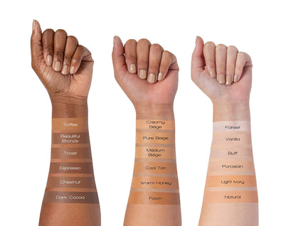 Application of L.A. Girl color corrector on skin