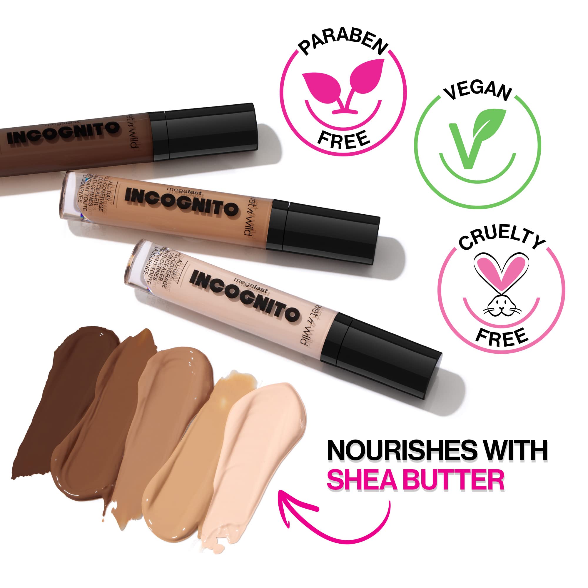 Swatch of Wet N Wild Light Beige concealer on skin