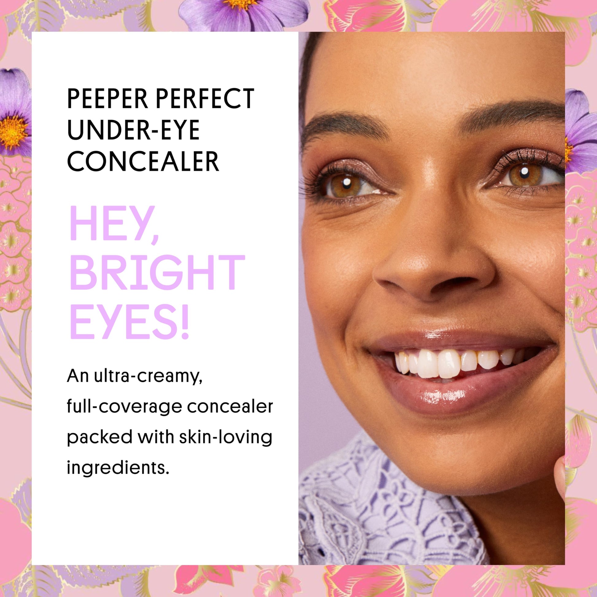 Winky Lux Peeper Perfect Concealer floral tube packaging