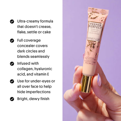 Winky Lux under eye concealer texture and pigment swatch