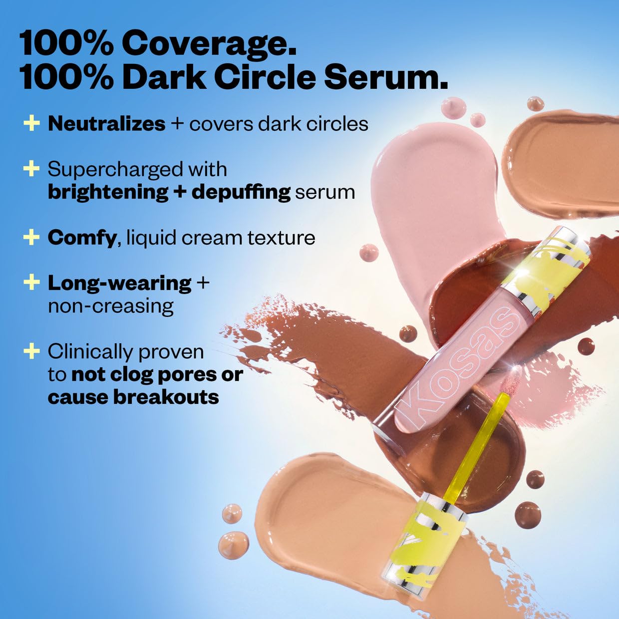 Authentic USA-imported Kosas color corrector bottle details
