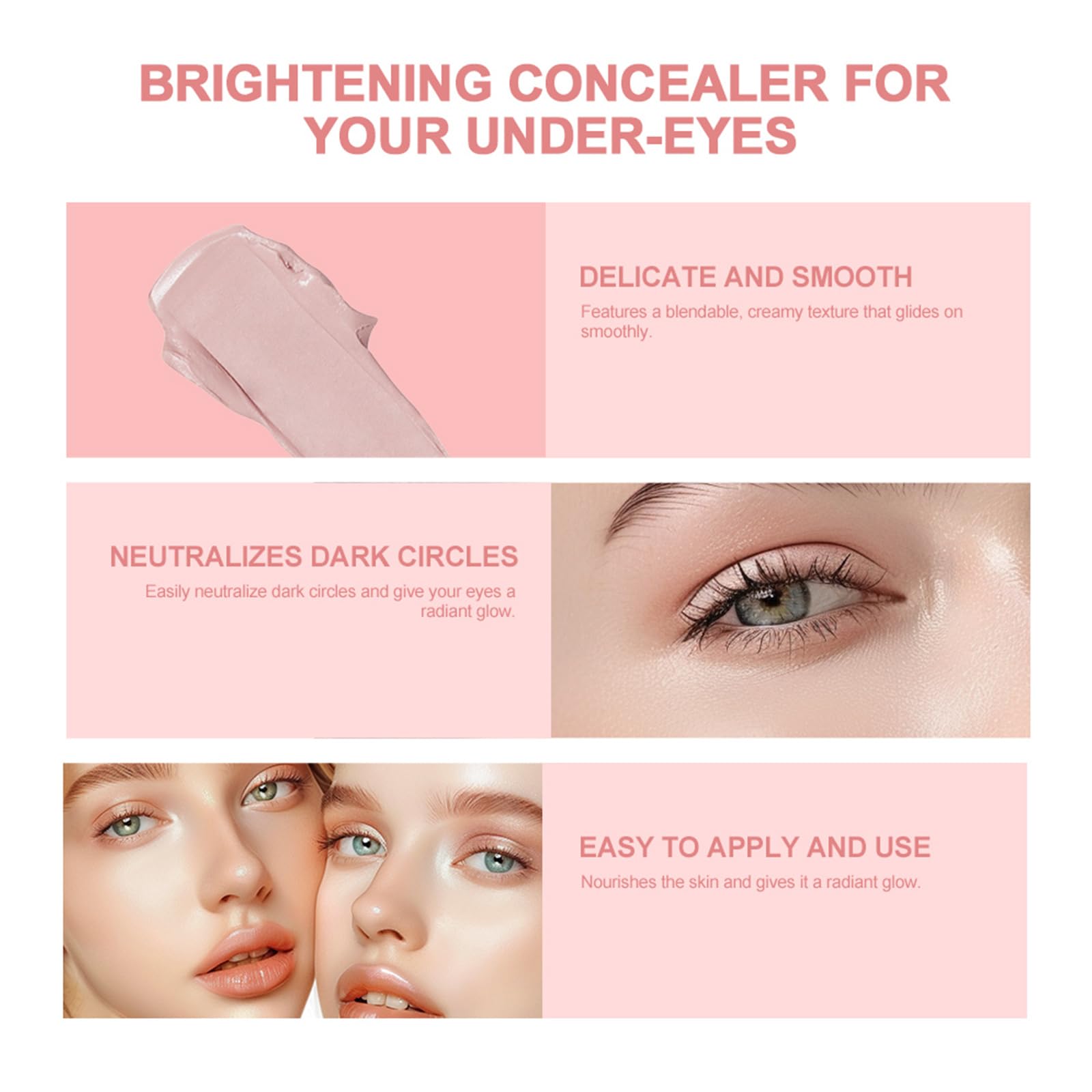 Applying Baisen Diary concealer to under eye area
