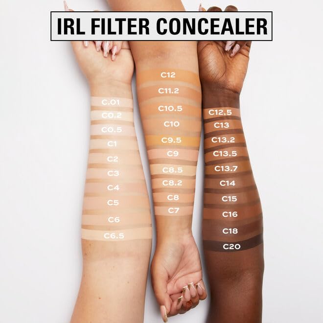 Swatch of Makeup Revolution IRL Filter Finish Concealer shade C4