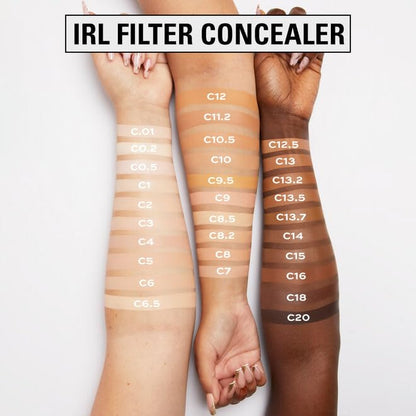 Swatch of Makeup Revolution IRL Filter Finish Concealer shade C4