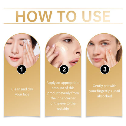Side profile of Drmtlgy anti aging eye cream bottle