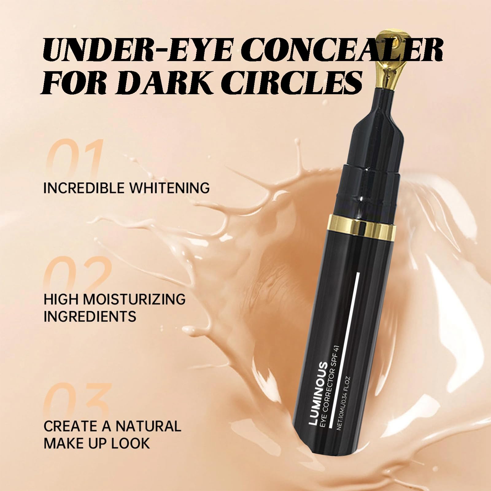 Drmtlgy eye corrector packaging showing SPF 41 label