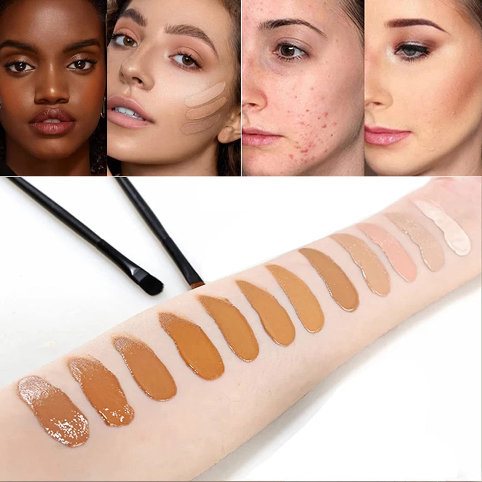 Close up of Surorain 12 color contour and highlight kit