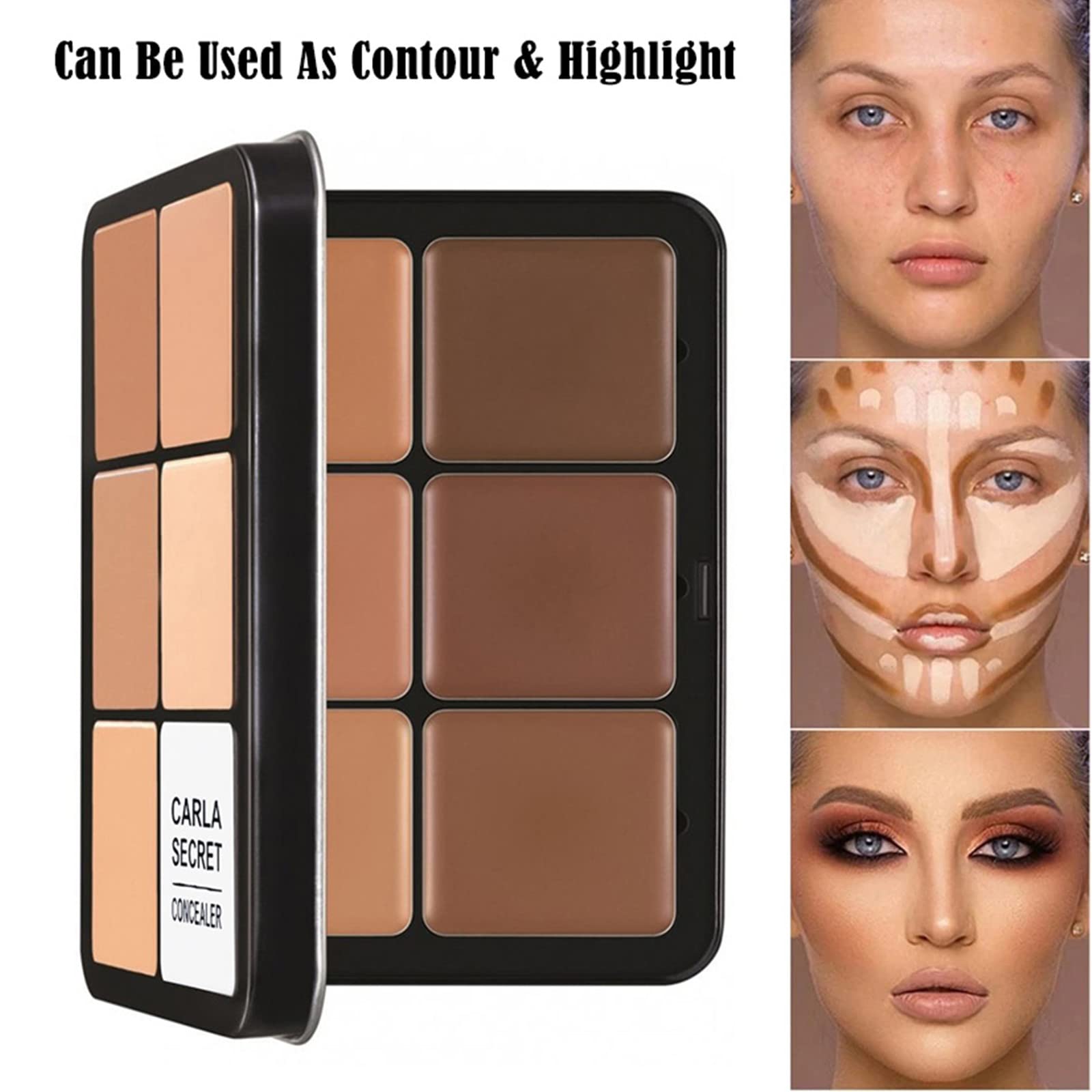 Surorain long wearing full coverage concealer palette packaging