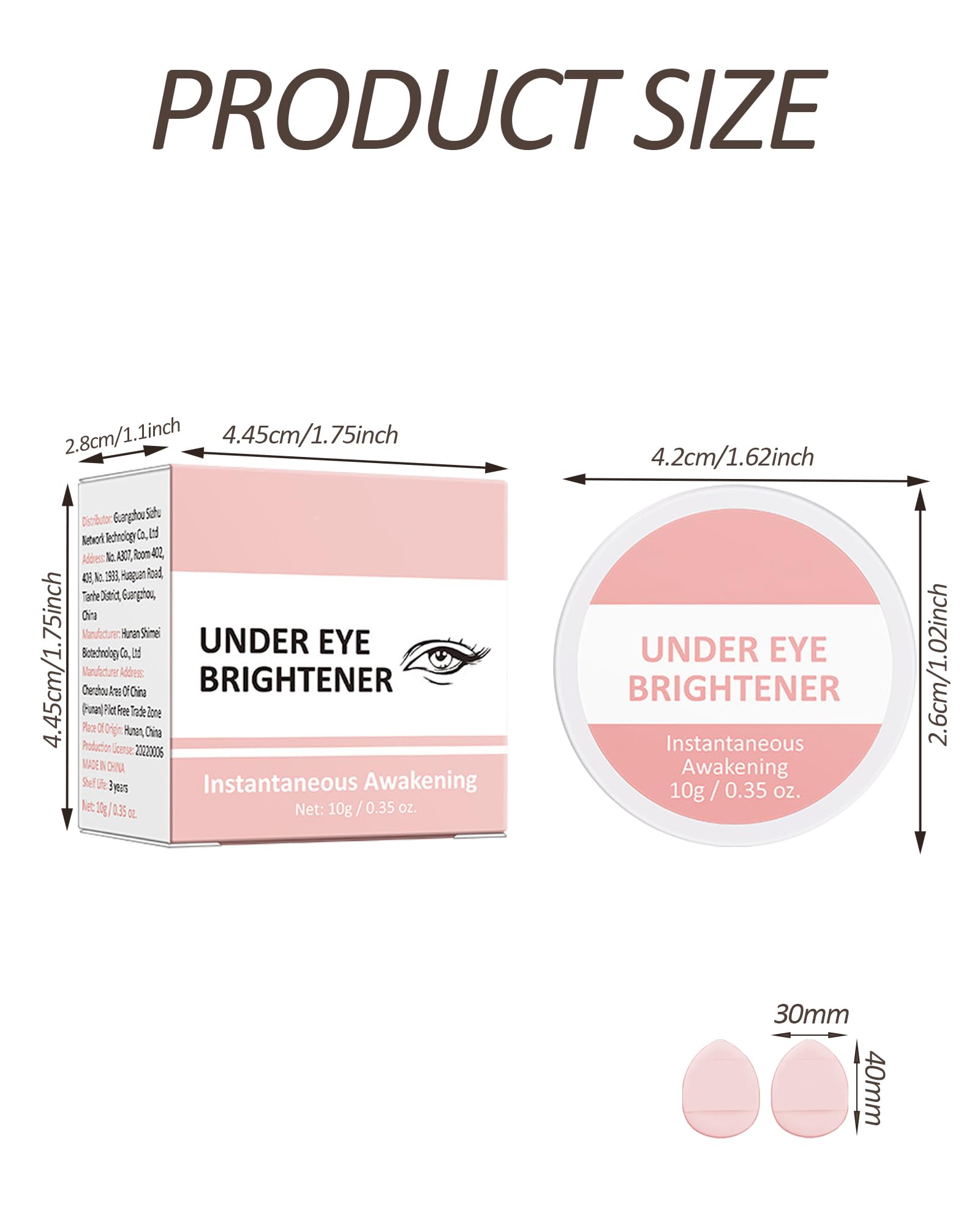 Professional grade under eye brightener for mature skin