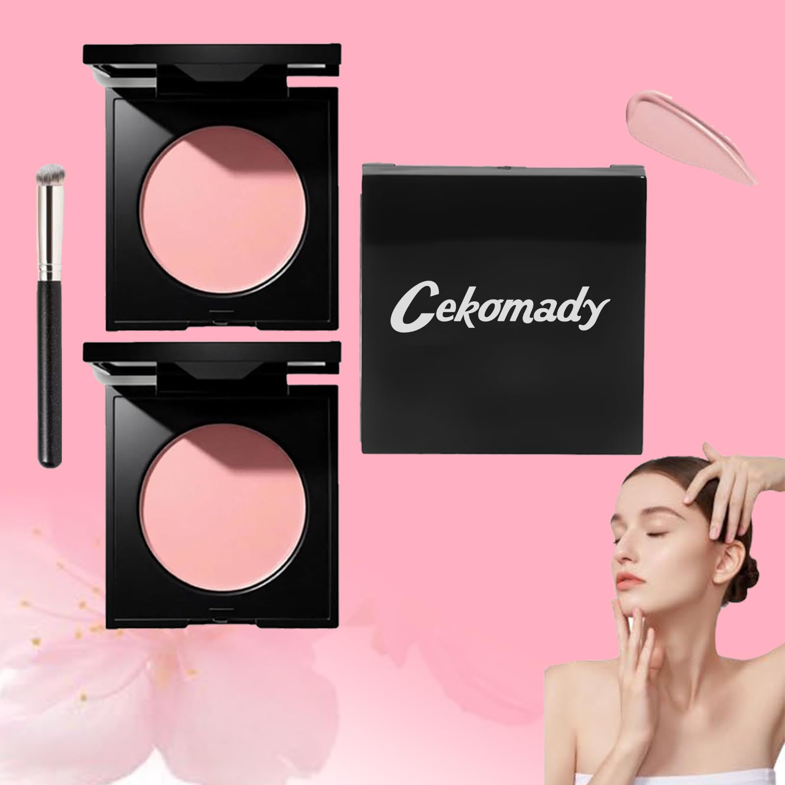 Cekomady Luminance Under Eye Brightener pink texture swatch