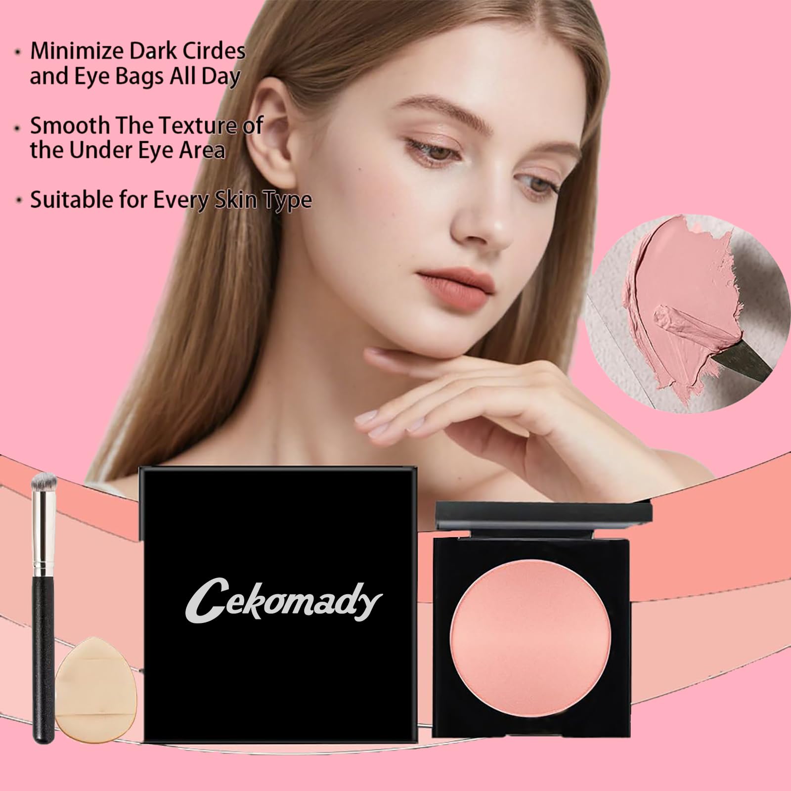 Cekomady Luminance Under Eye Brightener waterproof demonstration