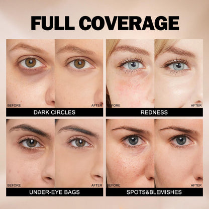 Liquid concealer texture and pigmentation swatch