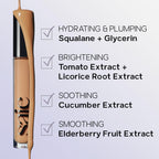 Saie Hydrabeam Shade Five liquid concealer tube showing silver cap