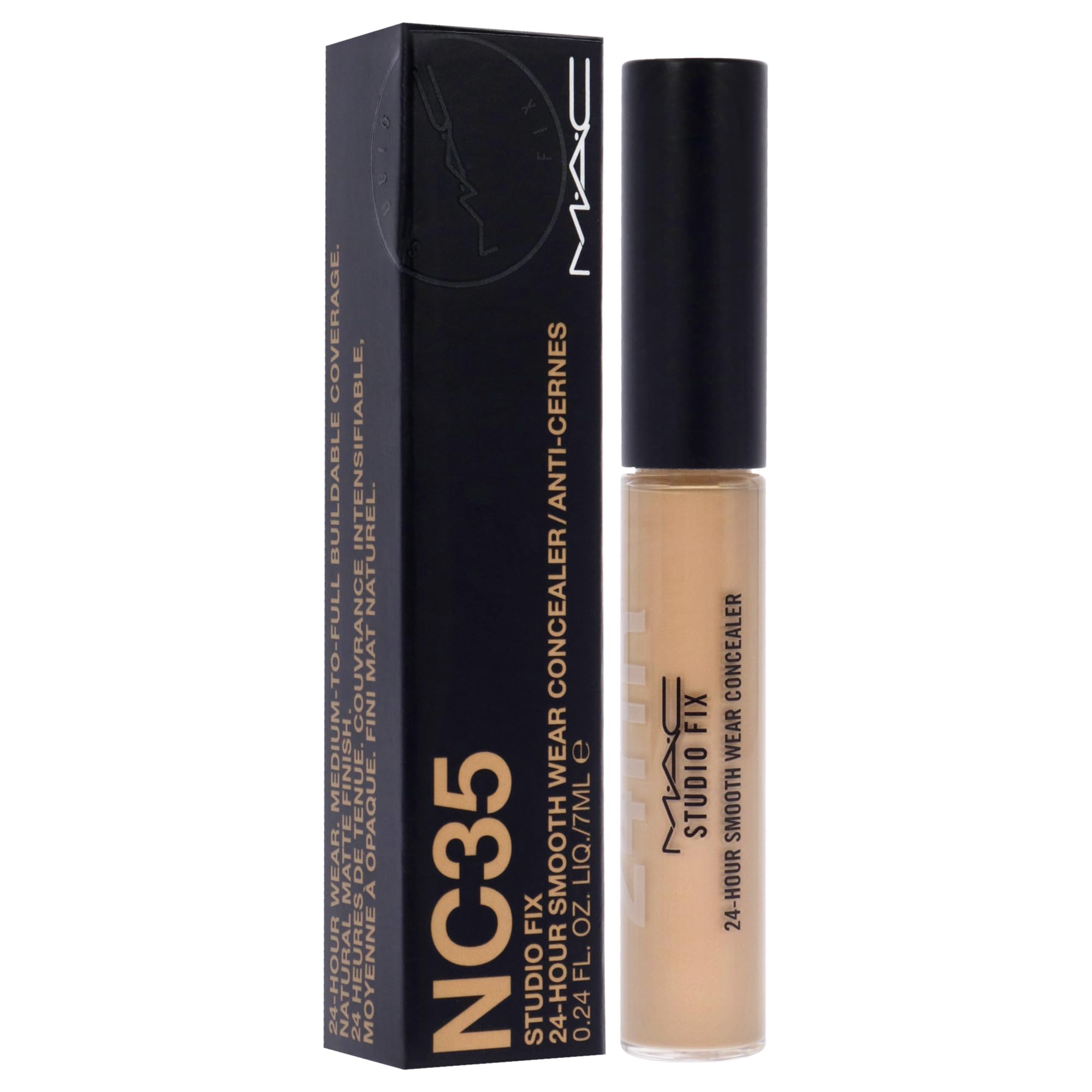 Texture swatch of MAC Studio Fix NC35 concealer