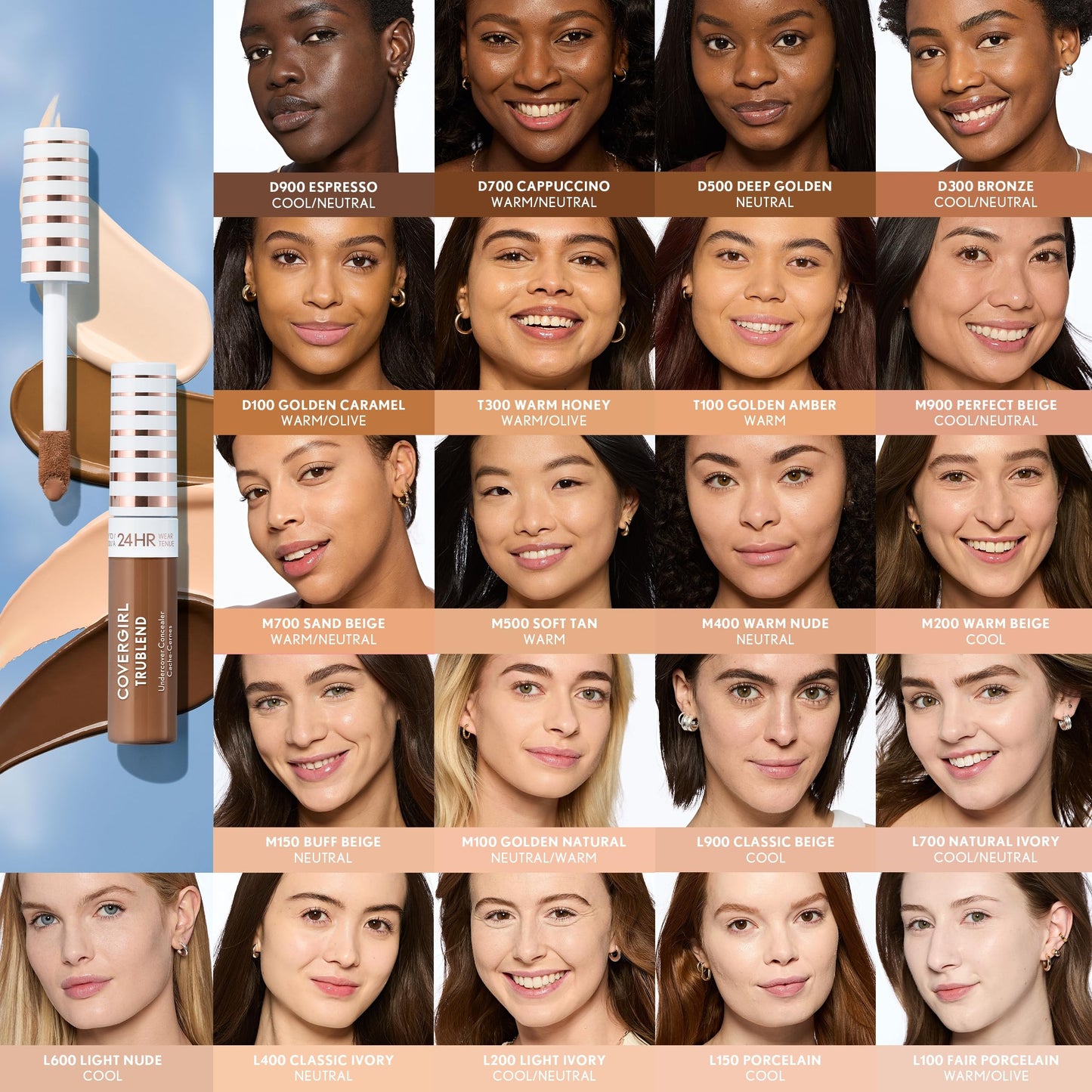 Covergirl TruBlend Undercover Concealer L900 packaging label