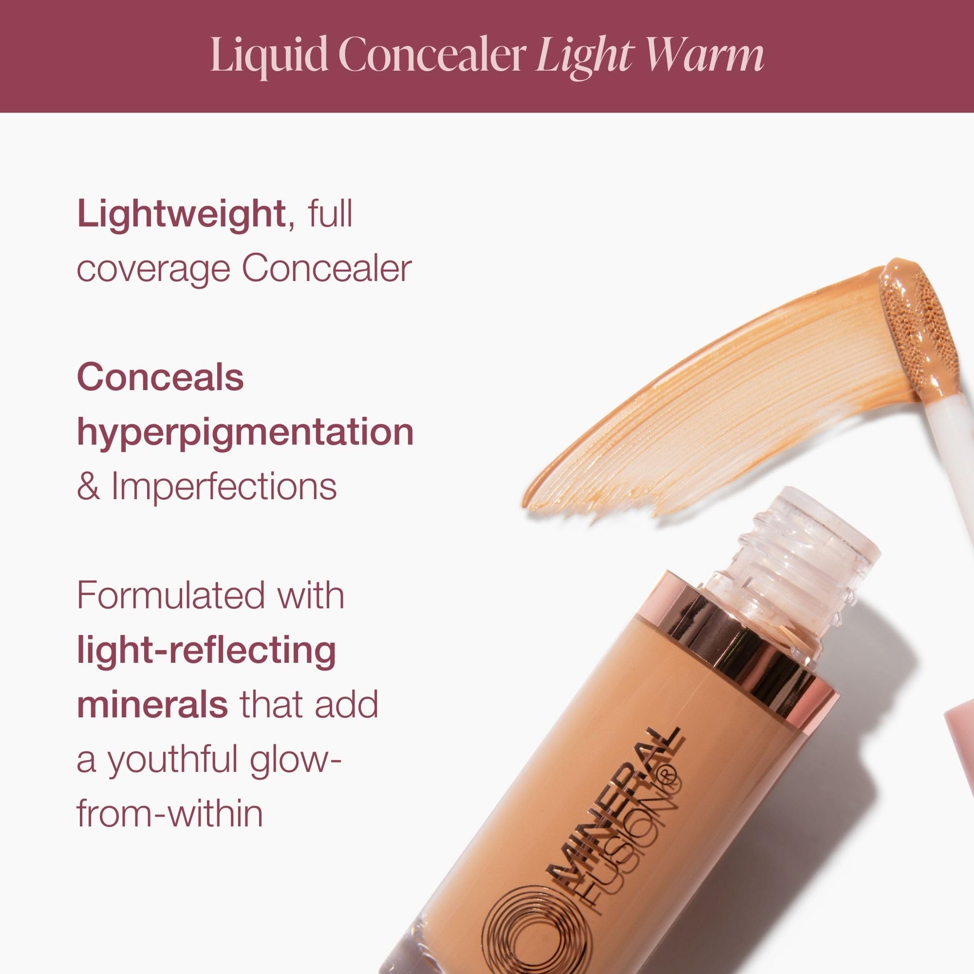 Side profile of Mineral Fusion Light Warm concealer bottle