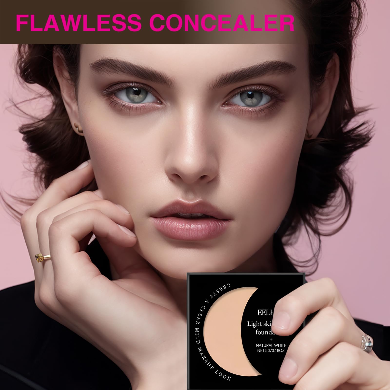 Open container of Hengrunxin Inauguratei Under Eye Brightener concealer