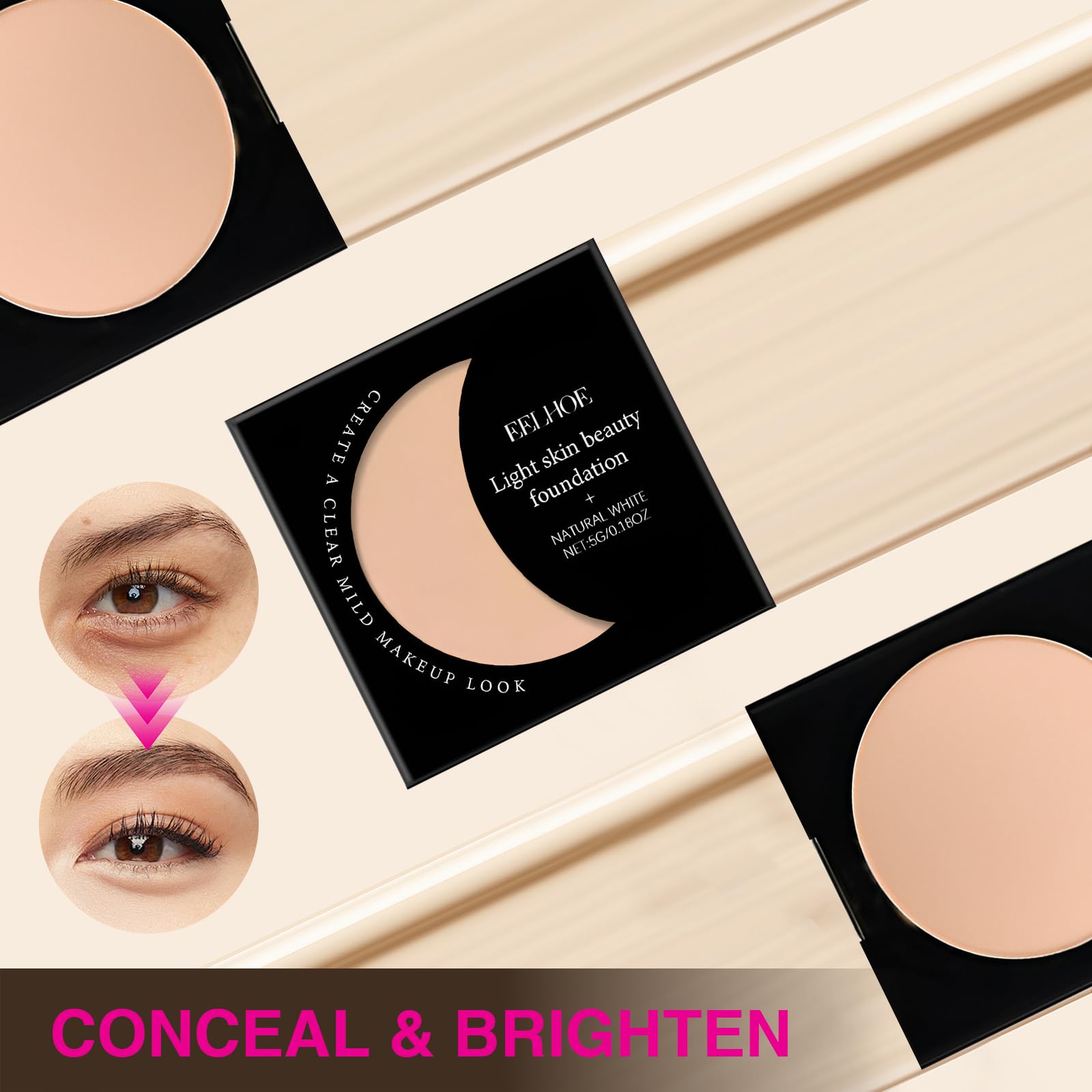 Detailed packaging of Hengrunxin Inauguratei waterproof concealer
